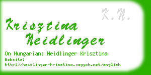 krisztina neidlinger business card